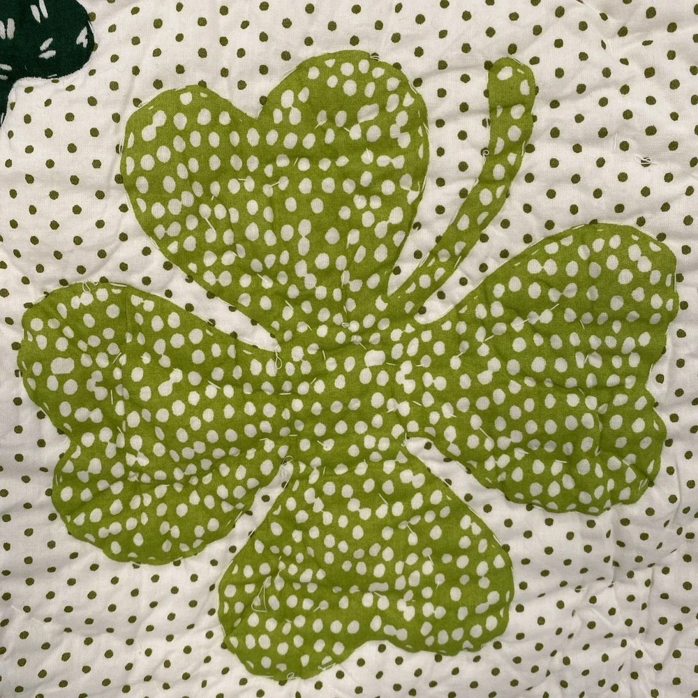 Storehouse Table Runner 16x72 Green St. Patrick's Day Irish Shamrocks Quilted
